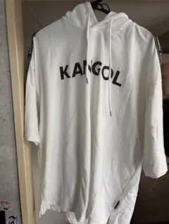 KANGOL 半袖パーカー ホワイト XLサイズ