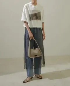 SALON adam et rope Alec SothクロップドフォトTシャツ