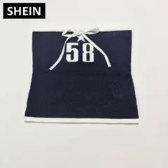 SHEIN シーイン ベアトップ ネイビー チューブトップ ニット S