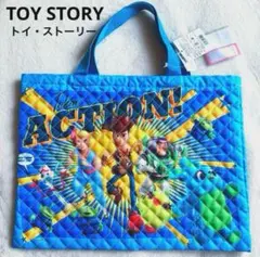 新品未使用タグ付き【トイストーリー】キルト レッスンバック 名前シール付 男の子