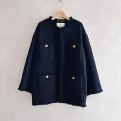 美品★ジャーナルスタンダードレサージュ★ツィードジャケットコート GIOLICAツイードBIGジャケット | ジャーナルスタンダード レサージュ