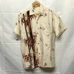 バンブー　竹　和柄　シャツ　半袖　アロハ　L 相当　古着