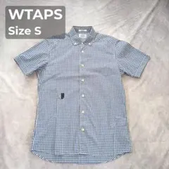 【美品】WTAPS ギンガムチェック ボタンダウン 半袖シャツ Sのサムネイル