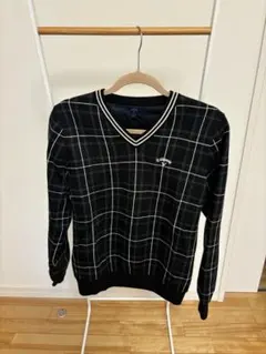 Callaway チェック柄 Vネックセーター