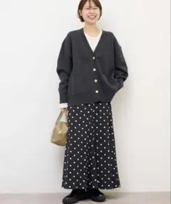 【美品】JOURNAL STANDARD ドット柄マーメイドスカート ブラック