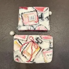 【新品未使用】FEILERフェイラー　香水ボトル柄　ポーチ+ティッシュ入れ2点