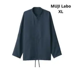 MUJI Labo 汚れが落ちやすいジップアップブルゾン ネイビー XL