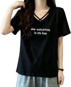Tシャツ レディース 半袖 Vネックのサムネイル