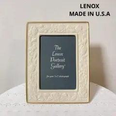 LENOX USA製 フォトフレーム アイボリー 立体花柄 まとめ買い割引対応 