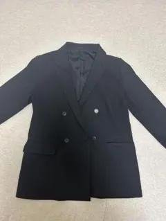 ユニクロ レディースS ダブルジャケット 黒