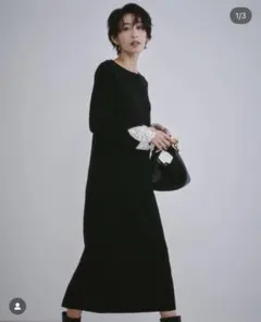 アルページュストーリー　袖口レースニットワンピース スタッフコーディネート】袖口レースニットワンピース｜yuki｜Arpege