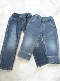 デニムパンツ2点セット　100