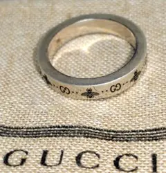 GUCCI シルバーリング GG＆ビー 蜂 ロゴ Silver925 銀 指輪のサムネイル