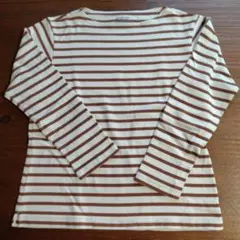 無印良品　太番手天竺編み ボートネック長袖Tシャツ 【 L】