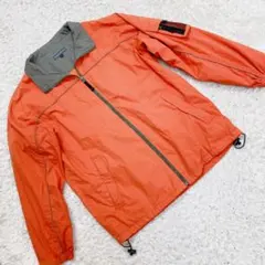 オレンジ カーキ ジャンパー Mサイズ アウトドア ファスナー アウター