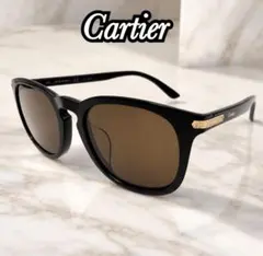 Cartier カルティエ サングラス ロゴ ウェリントン ブラック ゴールドのサムネイル