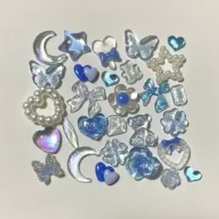 ネイルパーツ　デコパーツ　素材　水色　ブルー系
