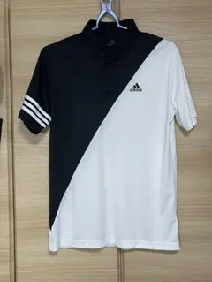 adidas ゴルフ ポロシャツ XL 黒白 切替 AEROREADY 美品