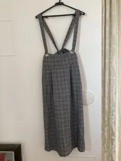 サロペットスカート　チェック柄 Lサイズ