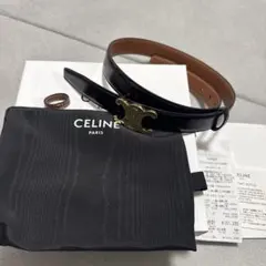 セリーヌ　トリオンフ ベルト レザー　ブラック　90cm　超美品 楽天市場】CELINE セリーヌ ベルト TRIOMPHE BELT トリオンフ