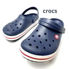 CROCS クロックス クロックバンドクロッグ 23cm ネイビー　美品