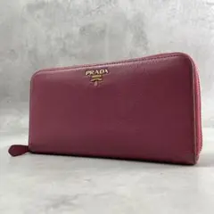 m*♡様 PRADA＊長財布 サフィアーノレザー ピンク ✳︎あずき様専用✳︎PRADA サフィアーノレザー 長財布 ピンク - メルカリ