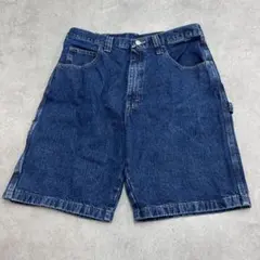 ソ*ン様 wrangler　デニムペインターパンツ　ハーフパンツ　古着　濃紺　W