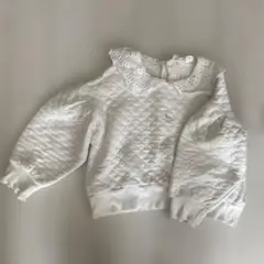 Cottoli ホワイトキルティングトレーナー