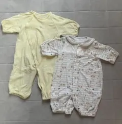 即購入可★匿名配送 ベビーロンパース2点セット50～60cm