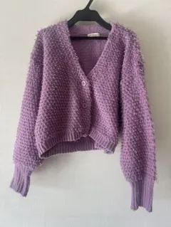 アースミュージックアンドエコロジー　カーディガン　パープル