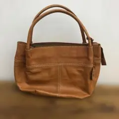 zucchero ブラウンレザー ハンドバッグ