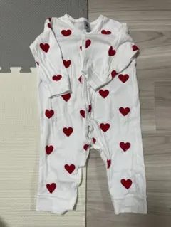 PETIT BATEAU　ハートプリント ロンパース 74cm 12month