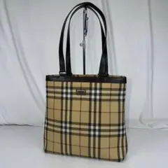 美品 BURBERRY LONDON ノバチェック トートバッグ