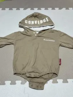 CONVERSE フード付きロンパース 70cm ベージュ