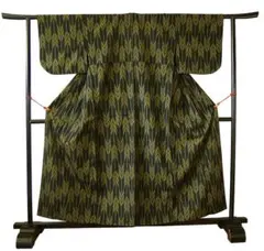 美品 単衣 小千谷調の 紬着尺（正絹）仕立上り＜TT1418＞ユキミミ様