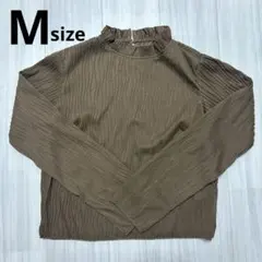 【秋服】レディース 長袖 トップス ブラウン Mサイズ