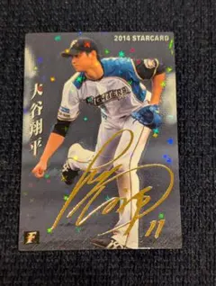 プロ野球チップス 大谷翔平 2017 スターカード 赤箔 サイン 日本ハム