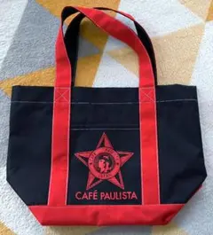 【新品】 銀座 カフェーパウリスタCAFE PAULISTA トートバッグ黒×赤