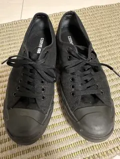 コンバース　ジャックパーセル　 ブラックキャンバスローカットスニーカー