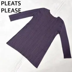 PLEATS PLEASE プリーツプリーズ イッセイミヤケ　長袖シャツ　茶　Lのサムネイル