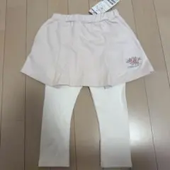 プティマイン　花刺繍レギ付きスカート　90