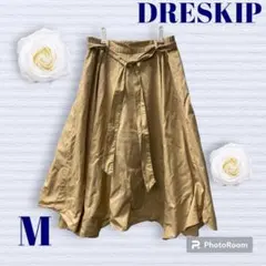 DRESKIP ドレスキップ　スカート　ウエストタック　Mサイズ　ベージュのサムネイル
