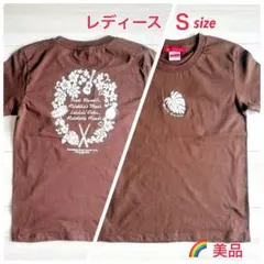 ハワイテイストＴシャツ◇Sサイズ◇HulaGarden◇フラダンス◇ブラウン美品のサムネイル