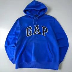GAP ギャップ アーチロゴ スウェット パーカー ブルー S フーディー
