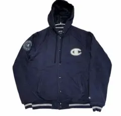 チャンピオン 中綿ジャケットパーカー フーディ 裏キルティング ロゴ刺繍b12