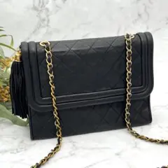 CHANEL シャネル【美品】ビンテージ フリンジ フラップ ショルダーバッグ