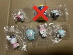 サンリオ めじるしチャーム　フィギュアガチャガチャ　まとめ売り　7点セット