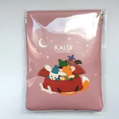 KALDI カルディ クリスマスぱっちんポーチ ピンク お菓子入り
