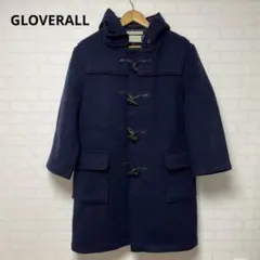 グローバーオール　ダッフルコート チェック　イギリス　ネイビー　カシミヤ10%