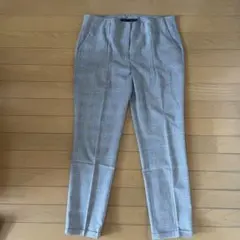 ZARA BASIC グレー系チェックパンツ Lサイズ